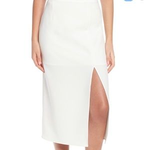 Nordstrom Wayf satin midi skirt
